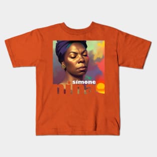 Nina Simone Here Comes the Sun Kids T-Shirt